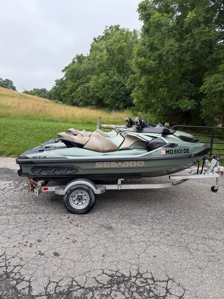 Two 2023 Sea-Doo GTX Limited 300 with 2022 Triton Double Trailer