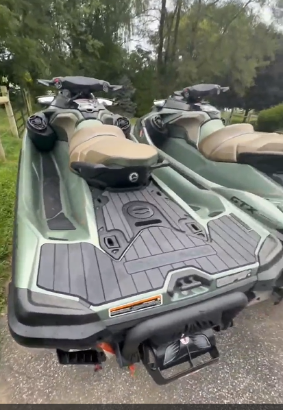 Two 2023 Sea-Doo GTX Limited 300 with 2022 Triton Double Trailer